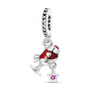 Beer Glass Pendant Beads Silver Plated Dripping Oil Original Design Diy Jewelry Accessories
