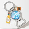 Beer Keychain Pendant Bottle Opener Metal Zinc Alloy Key Ring