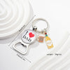 Beer Keychain Pendant Bottle Opener Metal Zinc Alloy Key Ring