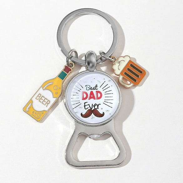 Beer Keychain Pendant Bottle Opener Metal Zinc Alloy Key Ring