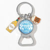Beer Keychain Pendant Bottle Opener Metal Zinc Alloy Key Ring