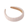 Beige Cream Cloth Handmade Wide Edge Headband