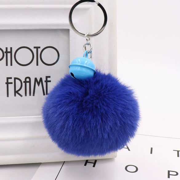 Bell Fur Ball Plush Keychain Pendant For Wholesale