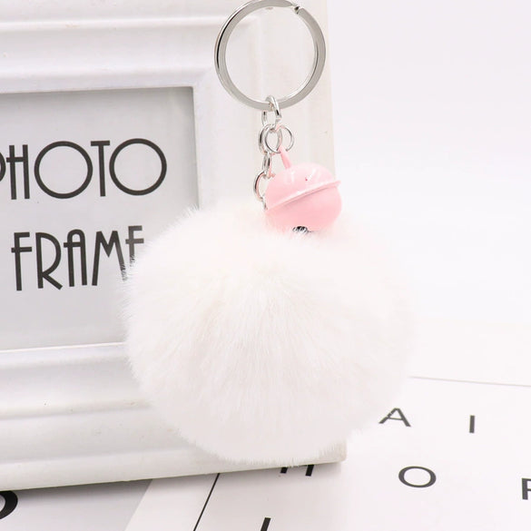 Bell Fur Ball Plush Keychain Pendant For Wholesale