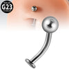 Belly Button Ring And Eyebrow Nail G23 Titanium Alloy Ushaped Human Body Puncture Jewelry Unisex Fashion