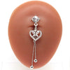 Belly Button Ring Stainless Steel Heartshaped Butterfly Bee Wings Bow Electroplated Unisex Body Puncture Jewelry