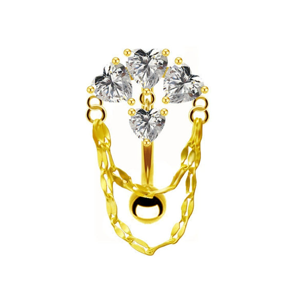 Belly Button Ring Stainless Steel Heartshaped Electroplating Unisex