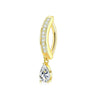 Belly Button Ring Stainless Steel Zircon Geometric Electroplating Unisex Body Puncture Jewelry Set