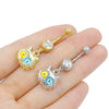 Belly Button Ring Zinc Alloy Heart Shape Unisex Alien Style