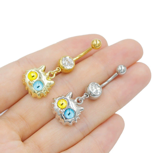 Belly Button Ring Zinc Alloy Heart Shape Unisex Alien Style