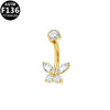 Belly Button Ring Zinc Alloy Heart Shape Unisex Puncture Jewelry