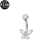 Belly Button Ring Zinc Alloy Heart Shape Unisex Puncture Jewelry