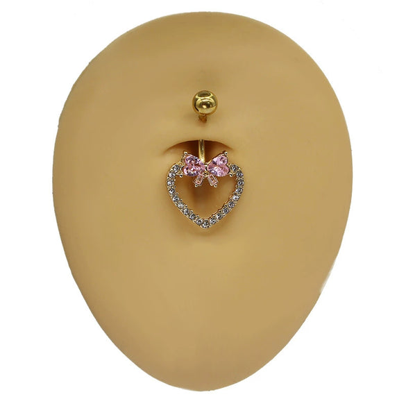 Belly Ring Zinc Alloy Heartshaped Piercing