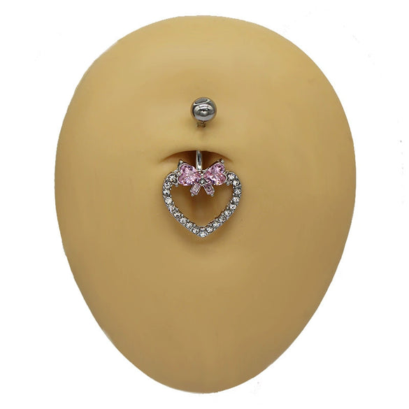 Belly Ring Zinc Alloy Heartshaped Piercing