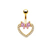 Belly Ring Zinc Alloy Heartshaped Piercing