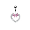 Belly Ring Zinc Alloy Heartshaped Piercing