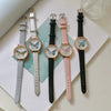 Belt Watch Alloy Case Imitation Leather Strap Round Dial Vintage Artistic Style