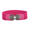 Belt Women's Wide Elastic Alloy Buckle Weaving Decorative