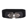 Belt Women's Wide Elastic Alloy Buckle Weaving Decorative