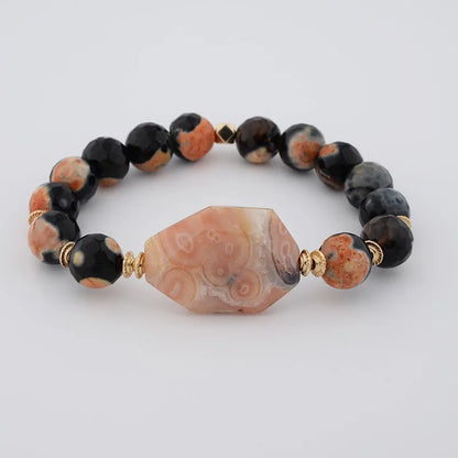 Simple Style Commute Round Agate Beaded Women'S Bracelets