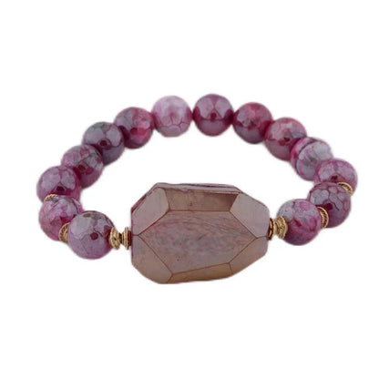 Simple Style Commute Round Agate Beaded Women'S Bracelets