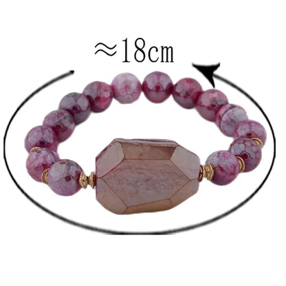 Simple Style Commute Round Agate Beaded Women'S Bracelets