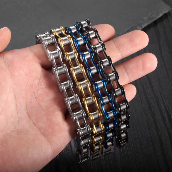 Bicycle Chain Bracelet Titanium Steel Geometric Men's Electroplated Personality Rock Style