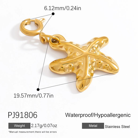 Bikini Buckle Jewelry Accessories Stainless Steel Electroplated With Flowers Love Pattern Ocean Style Minimalist Natural