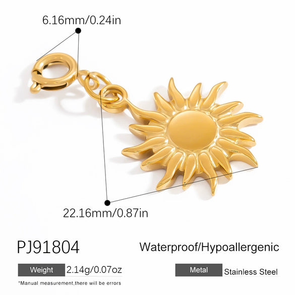 Bikini Buckle Jewelry Accessories Stainless Steel Electroplated With Flowers Love Pattern Ocean Style Minimalist Natural