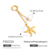 Bikini Buckle Pendant Highend Accessories Titanium Steel Stainless Steel Marine Series Starfish Conch Electroplating Casual Geometric Style