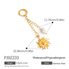 Bikini Buckle Pendant Highend Accessories Titanium Steel Stainless Steel Marine Series Starfish Conch Electroplating Casual Geometric Style
