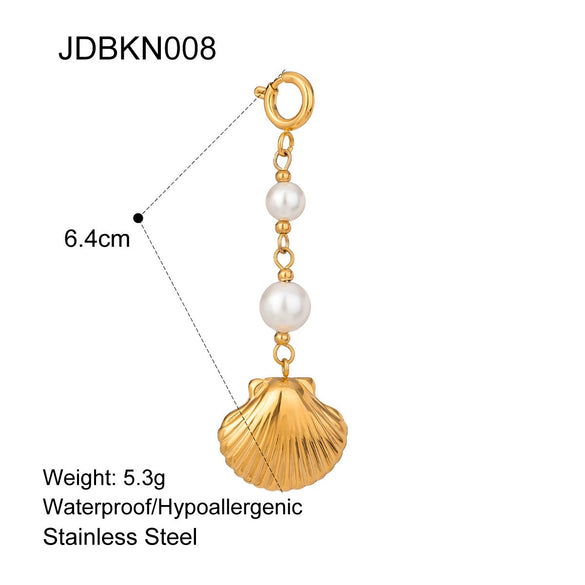 Bikini Buckle Pendant Necklace Stainless Steel Geometric Electroplated