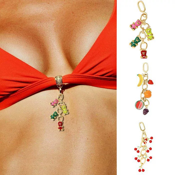 Bikini Buckle Pendant Stainless Steel Geometric Style Furnace Vacuum Plating