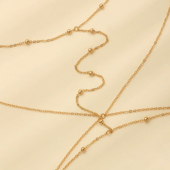 Bikini Chest Chain Body Chain Navel Body Chain Copper Electroplated For Women Simple Style