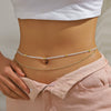 Bikini Navel Waist Chain Metal Multi Layer Pearl All Match Style