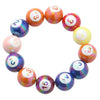 Billiard Ball Beaded Bracelet Unisex Sports Style With Plastic Resin And Baking Paint And Letters Numbers Text Pattern