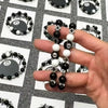 Billiards Bracelet Stone Alloy Geometric Cross Enamel Handmade Unisex