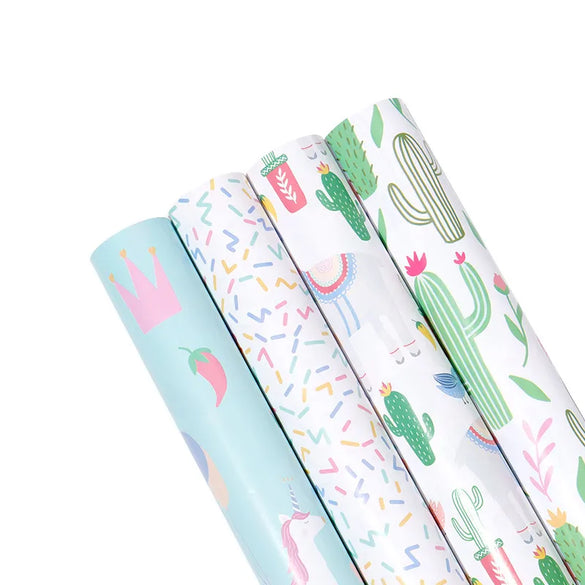 Birthday Cactus Printing Candy Coated Paper Party Gift Wrapping Supplies