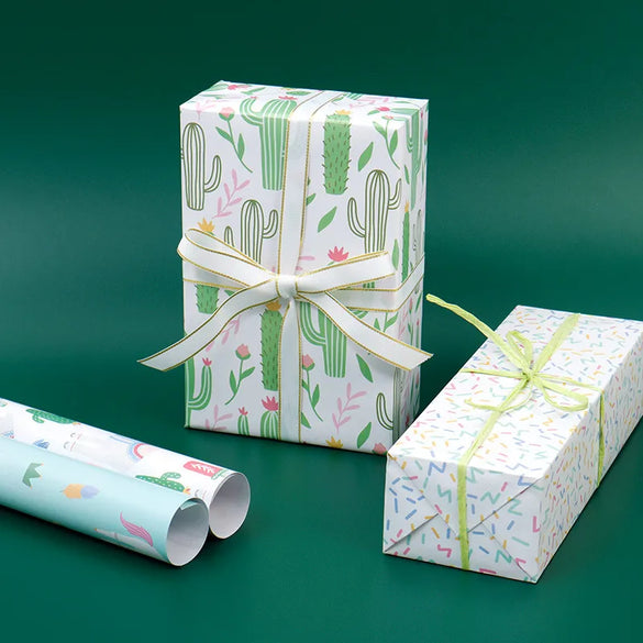 Birthday Cactus Printing Candy Coated Paper Party Gift Wrapping Supplies