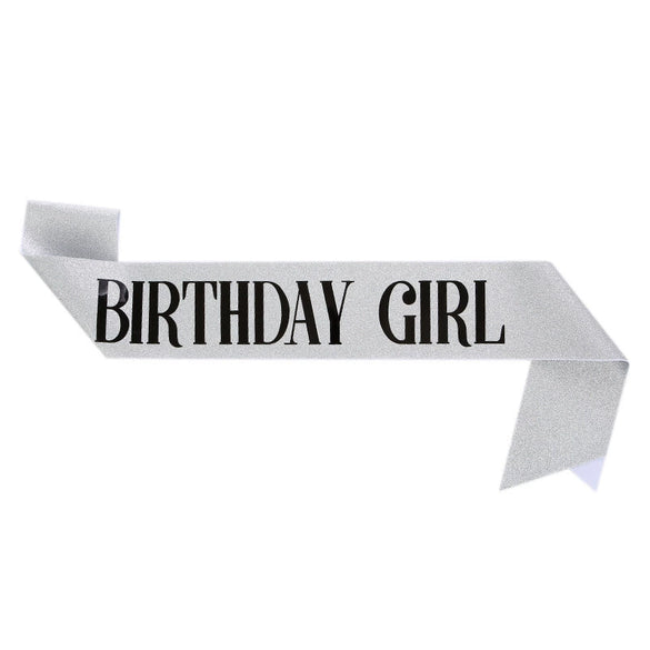 Birthday Crown Shoulder Strap Set Alloy Gold Powder Electroplating Simple Geometric Style For Girls