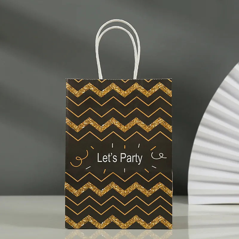 Birthday Fashion Stripe Paper Party Gift Bags