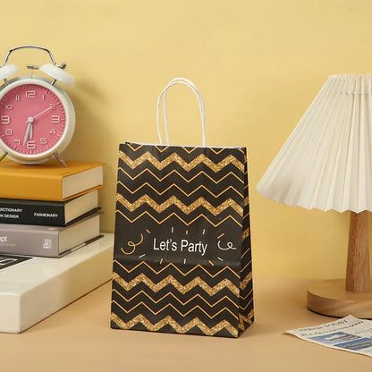 Birthday Fashion Stripe Paper Party Gift Bags