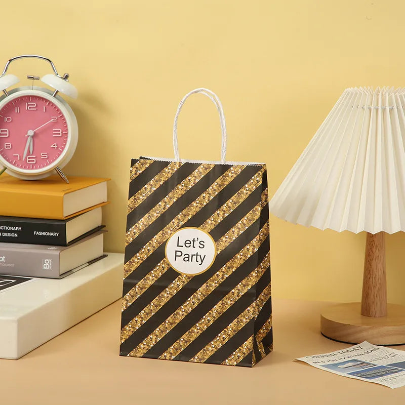 Birthday Fashion Stripe Paper Party Gift Bags