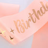Birthday Girl Dance Party Shoulder Strap Etiquette Belt Purple Glitter Simple Style