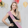 Birthday Hair Band Shoulder Belt Courtesy Belt Set Women's Headwear Hair Accessories Alloy Satin Glitter Cloth Electroplating Oil Dripping Hot Stamping