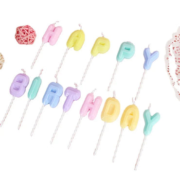 Birthday Letter Paraffin Party Candle 1 Set