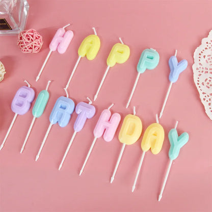 Birthday Letter Paraffin Party Candle 1 Set