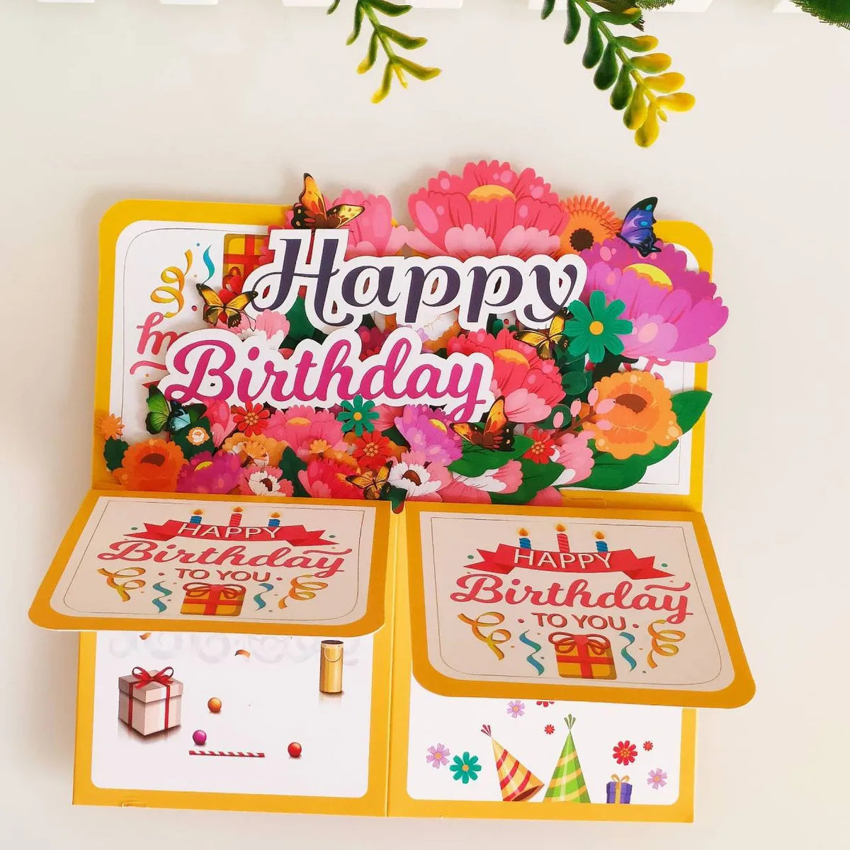 Birthday Modern Style Letter White Cardboard Birthday Greeting Card