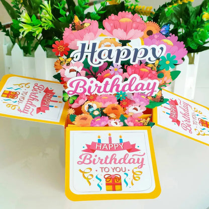 Birthday Modern Style Letter White Cardboard Birthday Greeting Card