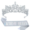 Birthday Party Crown Shoulder Strap Decorative Headdress Alloy Crystal Rhinestone Glitter Cloth Electroplating Hot Pet
